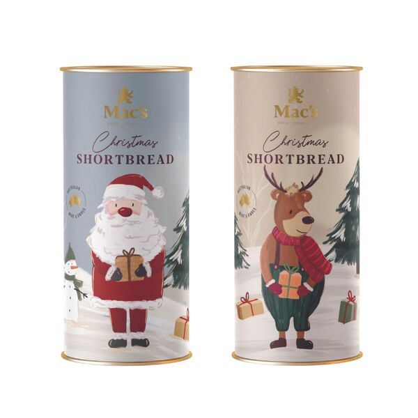 Mac's Traditional Christmas Shortbread Tubes