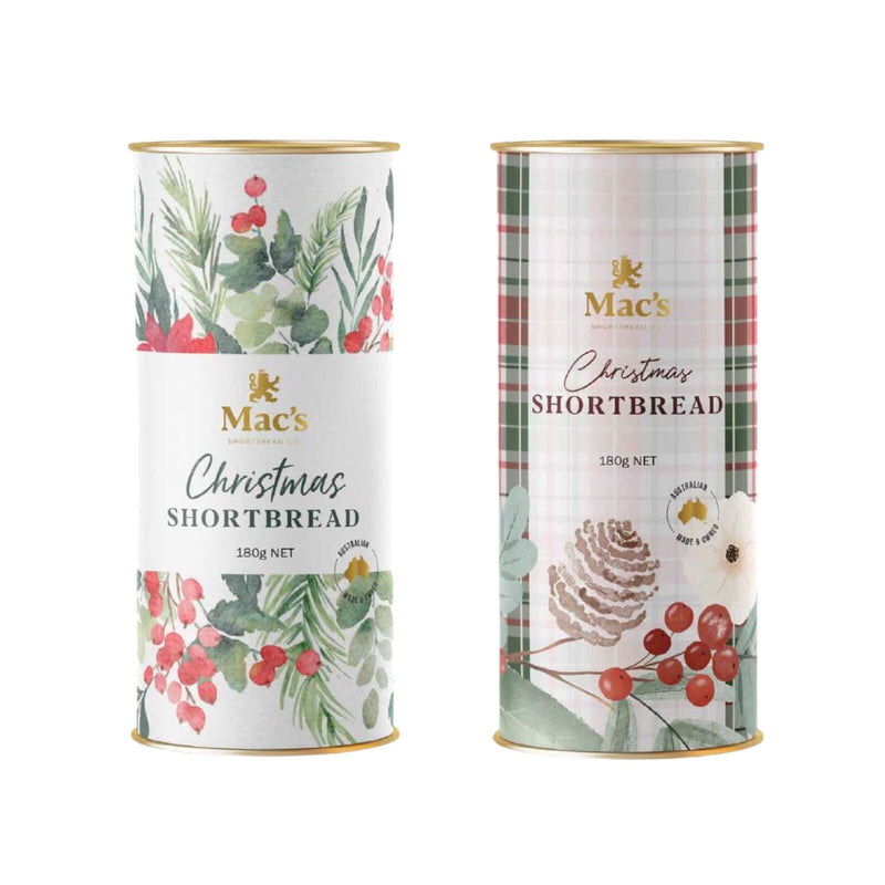 Mac's Traditional Christmas Shortbread Tubes