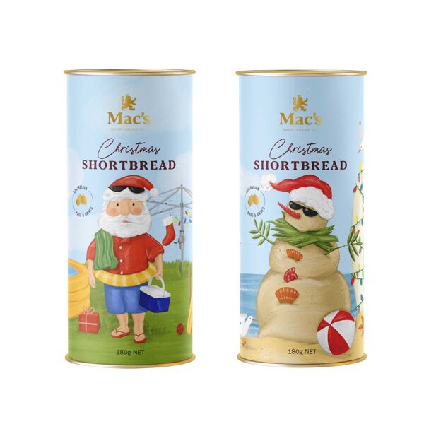 Mac's Traditional Christmas Shortbread Tubes