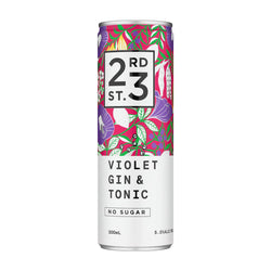 23rd Street Distillery Violet Gin and Tonic Cans 300mL