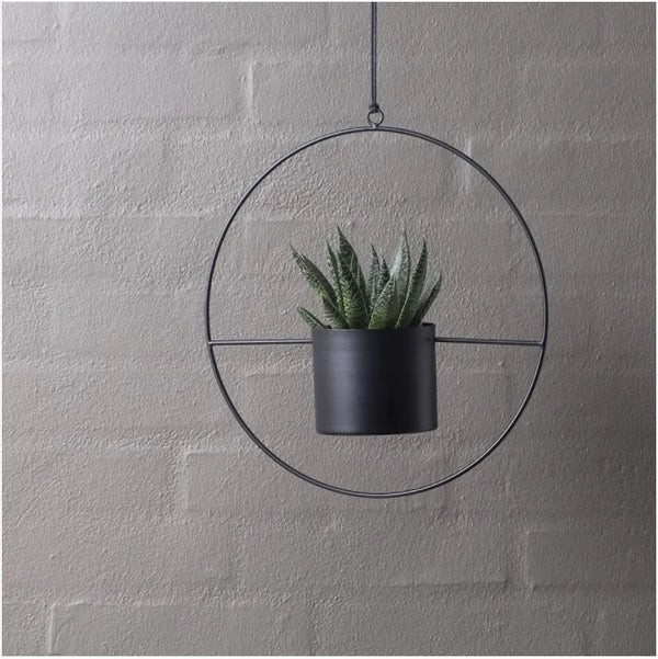 Hanging Halo - Metal Ring Pot with Indoor Plants