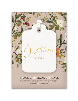 Christmas Gift Tags 6 pack "Christmas Wishes"