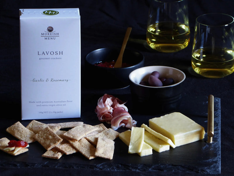Garlic and Rosemary Lavosh Crackers