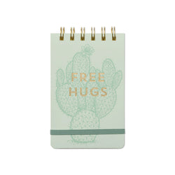 Vintage Sass Notepad small - "Free hugs"