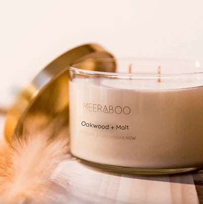 Meeraboo Gold Lid Soy Candle 40+ hour burn