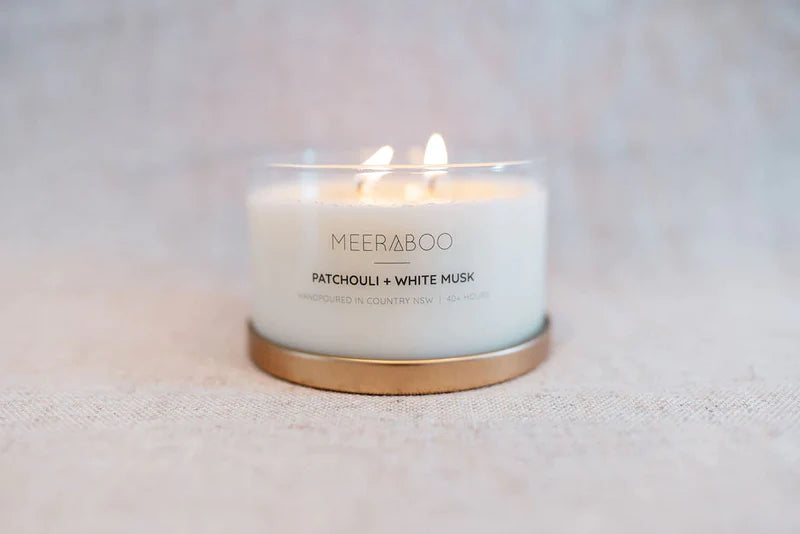 Meeraboo Gold Lid Soy Candle 40+ hour burn