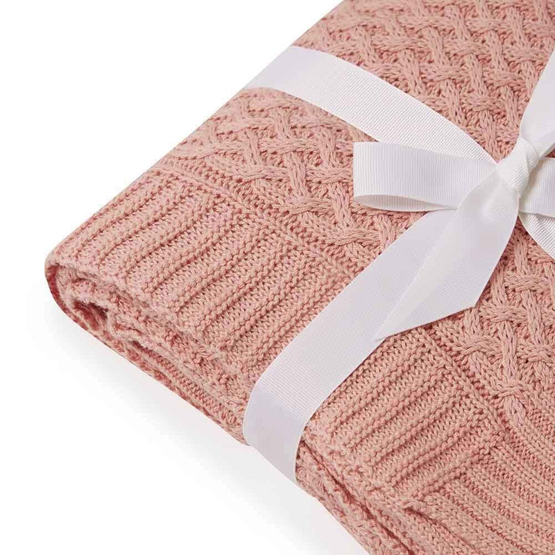 Diamond Knit Baby Blanket
