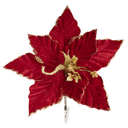 Christmas Flower Clip Red