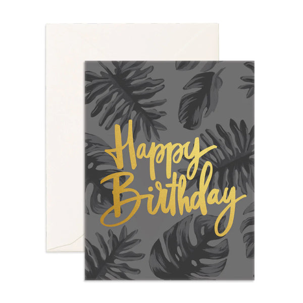 Happy Birthday Gold Greeting Card
