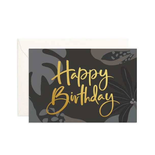 Happy Birthday Night Jungle Mini Greeting Card