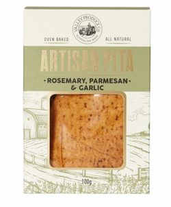 Valley Produce Company Artisan Pita Box Rosemary,  Parmesan & Garlic 100g