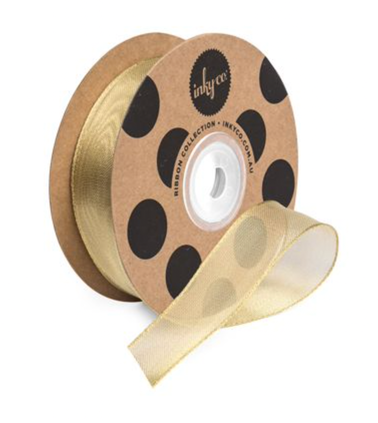 Metallic Gold Ribbon 25mm/10m