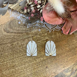 Anahita Porcelain Earrings - White