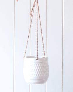 Hanging Pot Planter - Balnc - White
