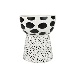 Zola Footed Bowl- White/Black