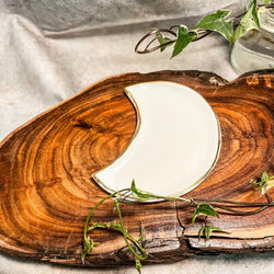Moon - Porcelain jewellery dish - White