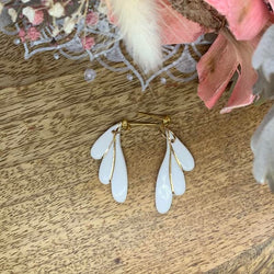 Niamh Porcelain Earrings - White