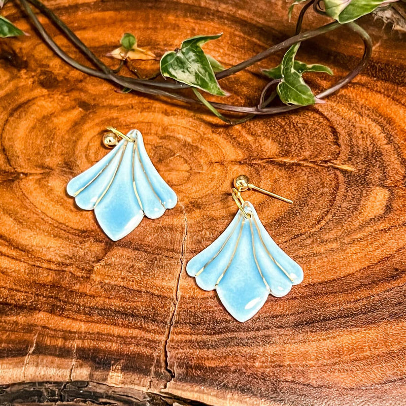 Raisa - Porcelain Earrings - Blue