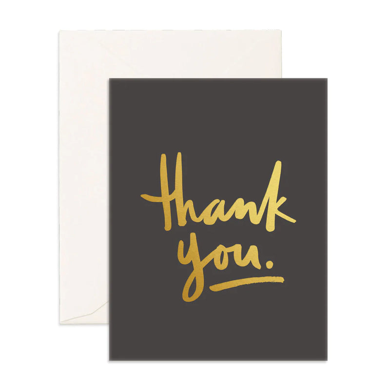 Thank You Gold Greeting Card